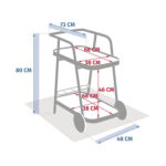 BEIGE TROLLEY WITH WHEELS - Image 7