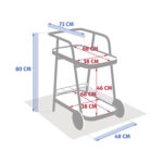 GREY TROLLEY WITH WHEELS - Image 3