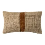 BEIGE & CARAMEL CUSHION - 30 X 50 CM