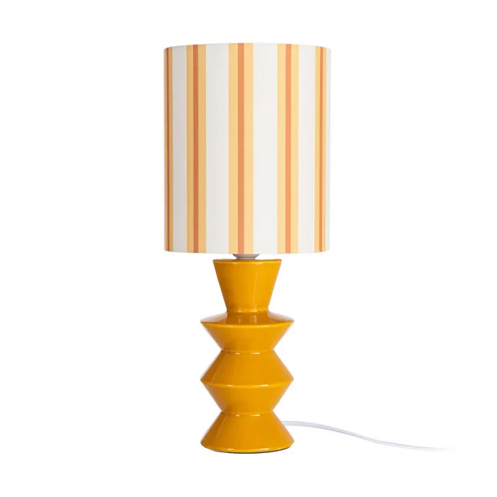 YELLOW LAMP1 YELLOW STRIPES TABLE LAMP - Image 1