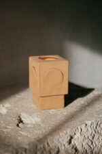HANDMADE BROWN TABLE LAMP  13 x 13 x 20,5 cm - Image 2