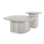 MARBLE & MANGO WOOD COFFEE TABLE - Image 5