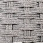 ALUMINIUM AND SYNTHETIC MESH STOOL – GREY 48,5 x 48,5 x 38 - Image 3