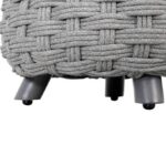 ALUMINIUM AND SYNTHETIC MESH STOOL – GREY 48,5 x 48,5 x 38 - Image 2