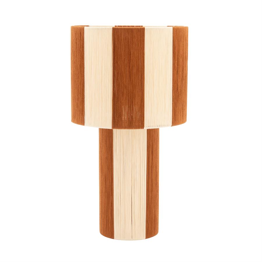 rop WARM BROWN COTTON YARN TABLE LAMP - Image 1