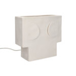 HANDMADE CERAMIC TABLE LAMP 28 x10 x27 - WHITE - Image 3