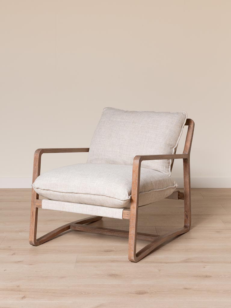 BEIGE ARM1 BEIGE ARMCHAIR - 77 X 75 X 89 cm - Image 1
