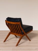 LEATHER AND ACACIA ARMCHAIR - 81 X 64 X 87 - Image 5