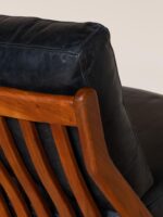 LEATHER AND ACACIA ARMCHAIR - 81 X 64 X 87 - Image 6
