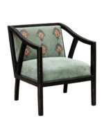 BLACKENED WOOD ARMCHAIR - 81 X 75 X 66 cm - Image 2