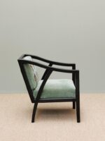 BLACKENED WOOD ARMCHAIR - 81 X 75 X 66 cm - Image 4