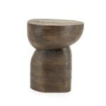 BROWN WOOD SIDE TABLE  37x30x46 cm
