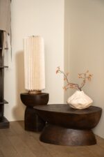 BROWN WOOD SIDE TABLE  37x30x46 cm - Image 3