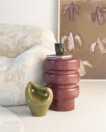 BURGUNDY SIDE TABLE  30x30x43 cm - Image 2