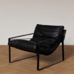 IRON AND LEATHER ARMCHAIR - 85 X 79 X 102 cm 