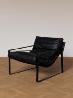 IRON AND LEATHER ARMCHAIR - 85 X 79 X 102 cm 