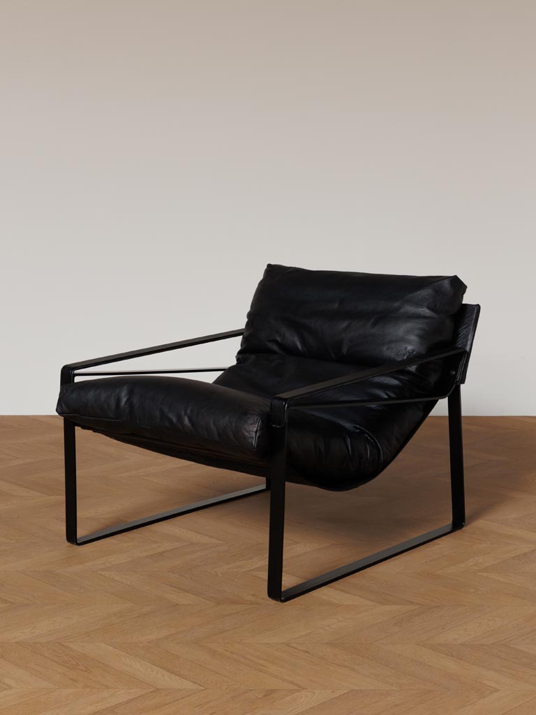 IRON ARM1 IRON AND LEATHER ARMCHAIR - 85 X 79 X 102 cm - Image 1