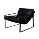 IRON AND LEATHER ARMCHAIR - 85 X 79 X 102 cm 