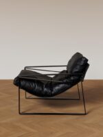 IRON AND LEATHER ARMCHAIR - 85 X 79 X 102 cm  - Image 4