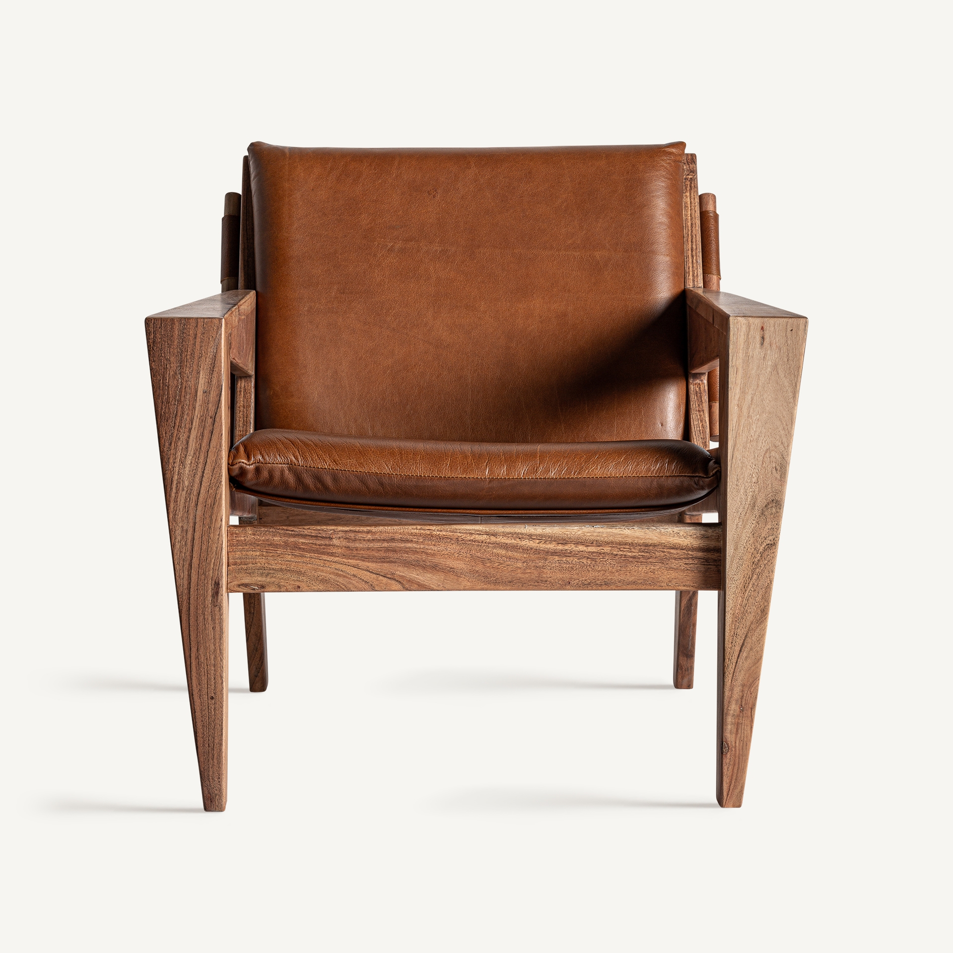 LEATHER ARM1 LEATHER ARMCHAIR - 74 X 76 X 78 cm - Image 1