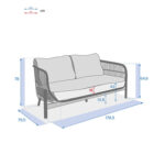 2-SEATER ACACIA OUTDOOR SOFA - Image 6