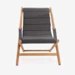 OUTDOOR WOODEN DECK CHAIR - CHARCOAL