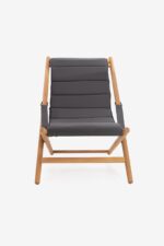 OUTDOOR WOODEN DECK CHAIR - CHARCOAL