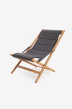 OUTDOOR WOODEN DECK CHAIR - CHARCOAL - Image 3