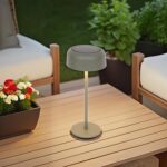 GRAY SOLAR TABLE LAMP - 13 x  30 cm - Image 3