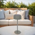 GRAY SOLAR TABLE LAMP - 13 x  30 cm - Image 4