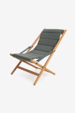 OUTDOOR WOODEN DECK CHAIR - GREEN - Image 2