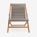 OUTDOOR WOODEN DECK CHAIR - GREY