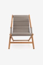 OUTDOOR WOODEN DECK CHAIR - GREY