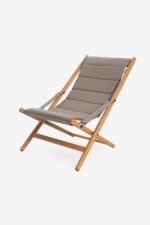 OUTDOOR WOODEN DECK CHAIR - GREY - Image 2