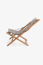 OUTDOOR WOODEN DECK CHAIR - GREY - Image 3