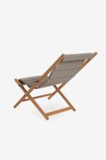 OUTDOOR WOODEN DECK CHAIR - GREY - Image 4